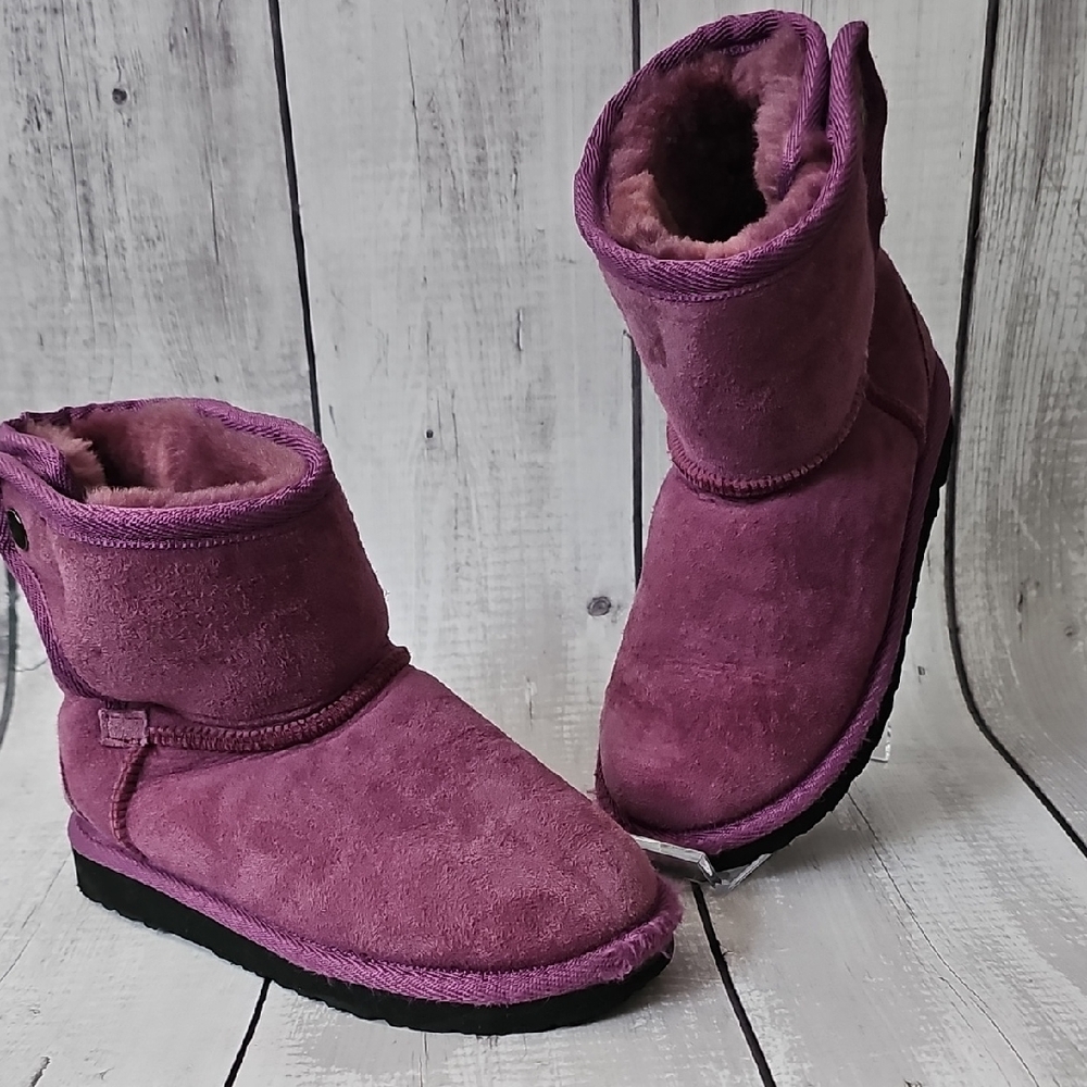 UGG Kids Plum Suede Boots